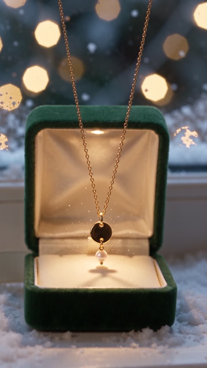 A moment from the finished gold necklace 3D ad
