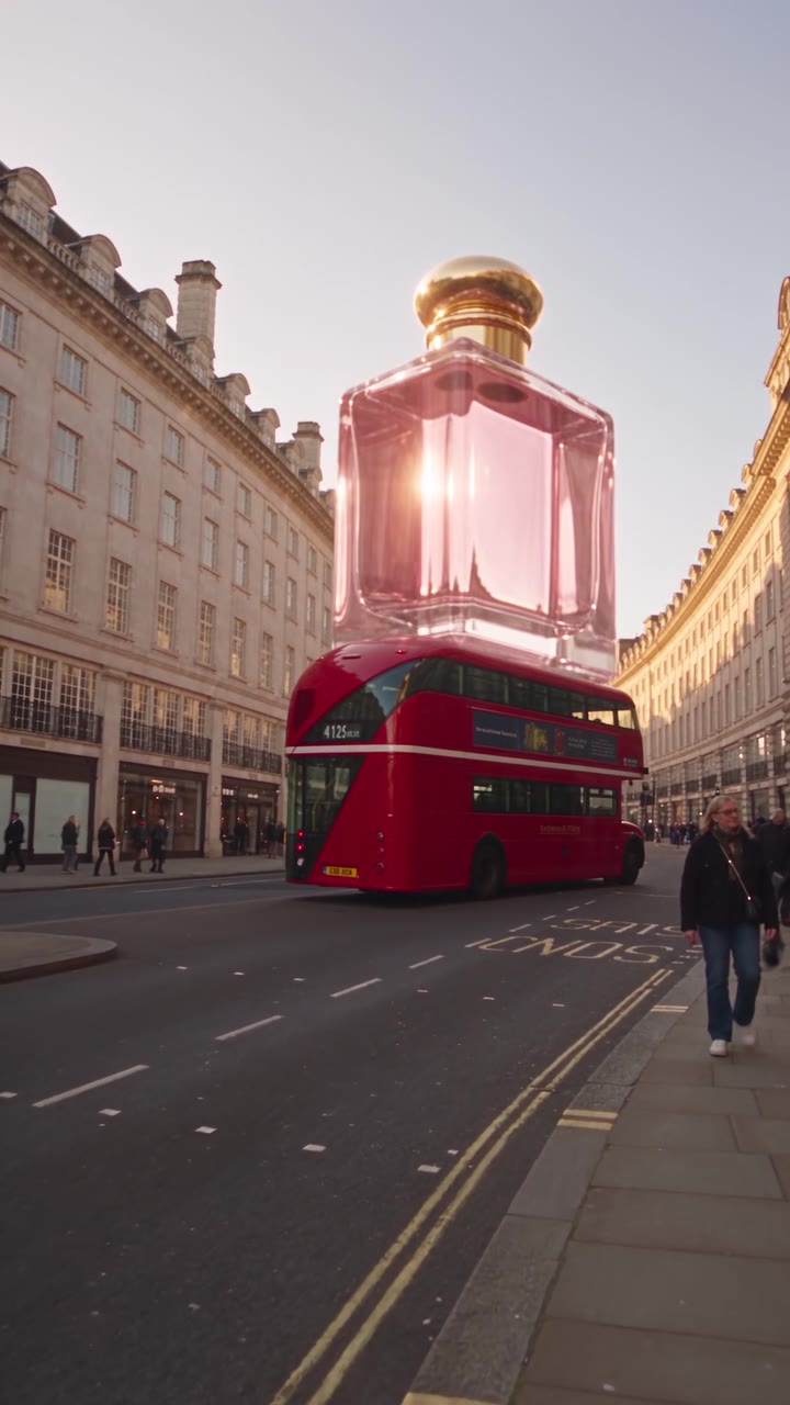 A moment from the finished perfume 3D ad