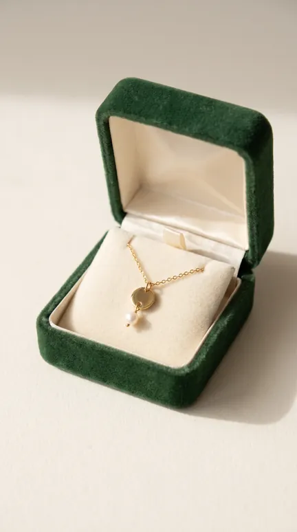 The product photo the gold necklace ad was made from